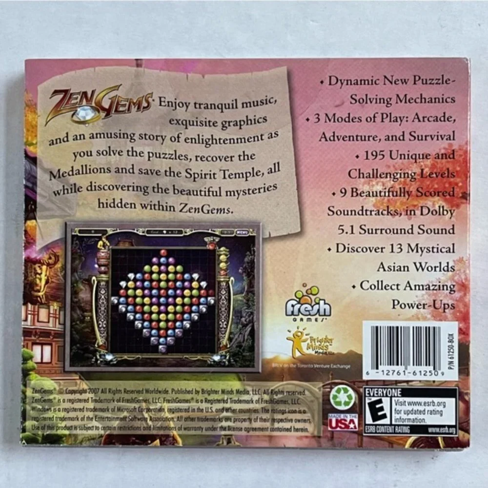 Zen Gems Discover Mystery Hidden WIthin Mystical Zen Gems PC DVD ROM Teen ESRB
